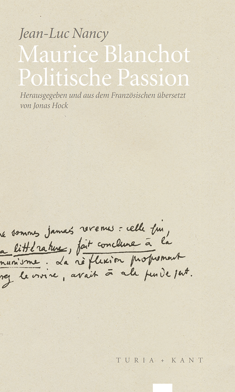 Nancy Maurice Blanchot Politische Passion